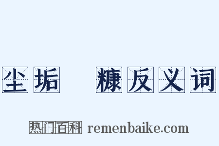 尘垢粃糠反义词是什么意思的图片